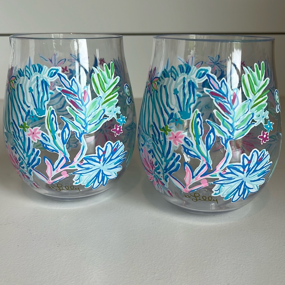 Lilly Pulitzer acrylic glasses